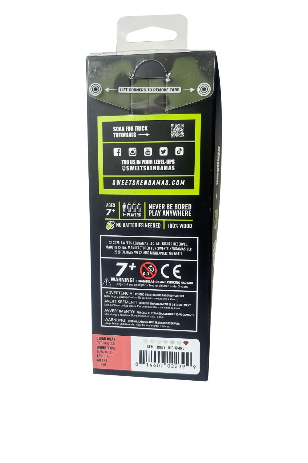 Sweets Kendama ' Fraser Gems RUBY '