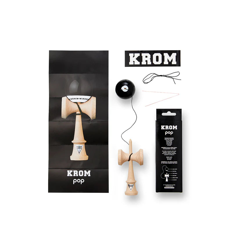 KROM Kendama ' POP LOL BLACK '