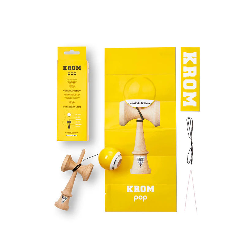 KROM Kendama ' POP LOL YELLOW '